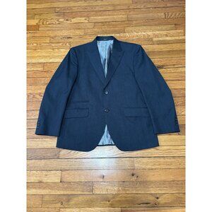 JF J. Ferrar Men's Modern Fit Blazer Black Striped Sport Coat 2 Button Sz 40S